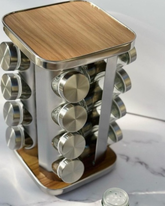 جاادویه استیل چرخشی ۱۲ تایی کف بامبو