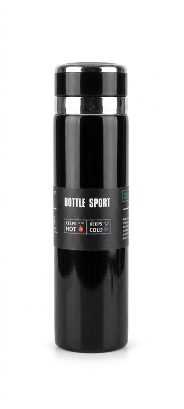 فلاکس Bottle Sport مشکی رنگ با ظرفیت ۱۰۰۰ میلی لیتر