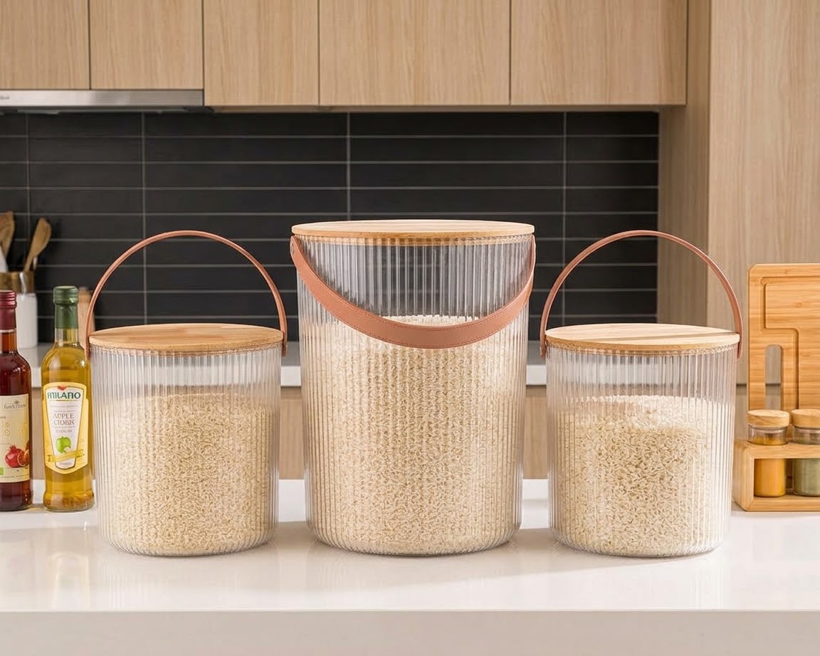 ست جهیزیه سه عددی سطل شیاردار (۱۲ لیتر و ۹ لیتر) برند لیمون