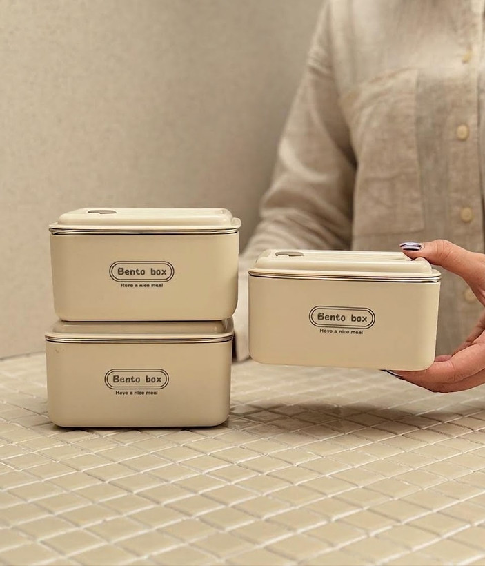 ظرف غذا سه تیکه داخل استیل Beneto box